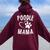 Cute Poodle Mama Dog Lover Apparel Pet Caniche Mom Women Oversized Hoodie Back Print Maroon