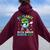 Dabbing Earth Day 2024 Groovy Go Planet It's Your Earth Day Women Oversized Hoodie Back Print Maroon