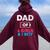 Dad Of 4 Girls And 1 Boy Battery Low Daddy Father's Day Women Oversized Hoodie Back Print Maroon