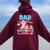 Dad Of The Birthday Axolotl Girl Dad And Mom Family Party Women Oversized Hoodie Back Print Maroon