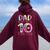 Dad Of The Birthday Girl Double Digits 10Th Birthday Women Oversized Hoodie Back Print Maroon
