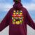 Dad And Mom Birthday Boy Building Brick Family Matching Women Oversized Hoodie Back Print Maroon