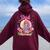 Dad And Mom Of The Birthday Mermaid Girl Family Matching Women Oversized Hoodie Back Print Maroon