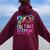 Dance Mom My Heart Is On That Stage Cheer Mother's Day Women Oversized Hoodie Back Print Maroon