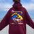 My Daughter Is Down Right Perfect Down Syndrome Awareness Women Oversized Hoodie Back Print Maroon