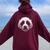 Death Metal Panda Music Heavy Metal For Women Women Oversized Hoodie Back Print Maroon