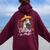 Derby De Mayo For Horse Racing Mexican Women Oversized Hoodie Back Print Maroon