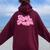 Dolly For President Groovy Dolly Women Oversized Hoodie Back Print Maroon