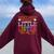 Don't Mess With My Little Sister That's My Job Women Oversized Hoodie Back Print Maroon