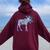Don't Moose With Me Colorful Floral Moose Wildlife Women Oversized Hoodie Back Print Maroon
