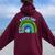 Earth Day Every Day Rainbow Earth Day Awareness Planet Women Oversized Hoodie Back Print Maroon