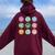 Earth Day Everyday Groovy Face Recycle Save Our Planet Women Oversized Hoodie Back Print Maroon
