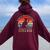 Easily Distracted By Cats & Wine Vintage Cats Wine Women Oversized Hoodie Back Print Maroon