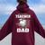 My Favorite Teacher Calls Me Dad Flag Teacher Women Oversized Hoodie Back Print Maroon