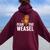 Fear The Weasel Weasel Lover Cute Animal Lover Women Oversized Hoodie Back Print Maroon