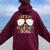 Lets Do This Field Day Thing Quote Sunglasses Girls Boys Women Oversized Hoodie Back Print Maroon