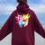 Field Trip Vibes Field Day Fun Day Colorful Teacher Student Women Oversized Hoodie Back Print Maroon