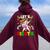 Lets Fiesta- Cinco De Mayo Mexican Kid Girl Women Oversized Hoodie Back Print Maroon