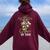 Flower Cross American By Birth Southern By The Grace Of God Women Oversized Hoodie Back Print Maroon