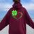 Autism Clover Autism Mom Boy St Patrick's Day Women Oversized Hoodie Back Print Maroon