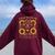 Chocolate Lab Saying Labrador Sunflower Dog Lover Women Oversized Hoodie Back Print Maroon