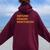 Defund Human Resources For Women Women Oversized Hoodie Back Print Maroon