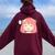 Emotion Smile Heh A Cute Girl For Family Holidays Women Oversized Hoodie Back Print Maroon