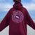 Laughing Hyena Mom Spiral Tie Dye Mother's Day Women Oversized Hoodie Back Print Maroon