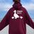 Mama Duck Mother T I Duckling Babies Mom Of 2 Women Oversized Hoodie Back Print Maroon