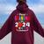 Proud Grandma Of A Class Of 2024 Pre-K Graduate Women Oversized Hoodie Back Print Maroon