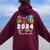 Proud Lil Sister Of A Class Of 2024 5Th Grade Graduate Women Oversized Hoodie Back Print Maroon