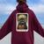 Racoon The Trash Panda Tarot Card Raccoon Lover Women Oversized Hoodie Back Print Maroon