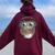 Sarcastic Coffee & Owl Lovers Cute Vintage Gamer Women Oversized Hoodie Back Print Maroon