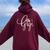 Gigi Flowers & Butterfly Fun For Grandma Grandmother Women Oversized Hoodie Back Print Maroon