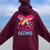 This Girl Glows Cute Girl Woman Tie Dye 80S Party Team Women Oversized Hoodie Back Print Maroon