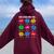 God Says You Are Bible Verses Christian Autism Awareness Women Oversized Hoodie Back Print Maroon