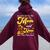 Goded Me Two Titles Mom And Nana African Woman Mothers Women Oversized Hoodie Back Print Maroon