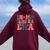 In My Godmother Era Groovy Retro Mommy Mama Mother's Day Women Oversized Hoodie Back Print Maroon