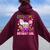 Grandma Of The Birthday Girl Candyland Candy Birthday Women Oversized Hoodie Back Print Maroon