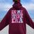 Groovy In My Chicken Chaser Era Chicken Chaser Retro Women Oversized Hoodie Back Print Maroon