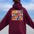 Groovy Donut Stress Just Do Your Best Teachers Testing Day Women Oversized Hoodie Back Print Maroon