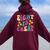 Groovy Eight Is Great 8Th Awesome Birthday Party Girl Boy Women Oversized Hoodie Back Print Maroon