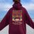 Groovy Kid 60S Theme Outfit 70S Themed Party Costume Hippie Women Oversized Hoodie Back Print Maroon