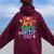 Groovy You Are Safe With Me Lgbtq Pride Month Women Oversized Hoodie Back Print Maroon