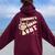 Groovy Somebody's Feral Aunt Somebody's Feral Aunt Women Oversized Hoodie Back Print Maroon