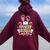 Groovy Surgery Squad Surgical Tech Nurse Bunny Ear Easter Women Oversized Hoodie Back Print Maroon