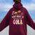 Happiness Is Being An Oma Floral Oma Mother's Day Women Oversized Hoodie Back Print Maroon