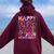 Happy Field Day 2024 Fourth Grade Field Trip Fun Day Tie Dye Women Oversized Hoodie Back Print Maroon