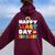 Happy Last Day Of 3Rd Grade Rainbow Teacher Student Women Oversized Hoodie Back Print Maroon