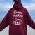 Happy Mother's Day With Floral Graphic Cute Women Oversized Hoodie Back Print Maroon